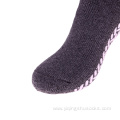 Adult Black Sock With Rubber Sole Anti-slip